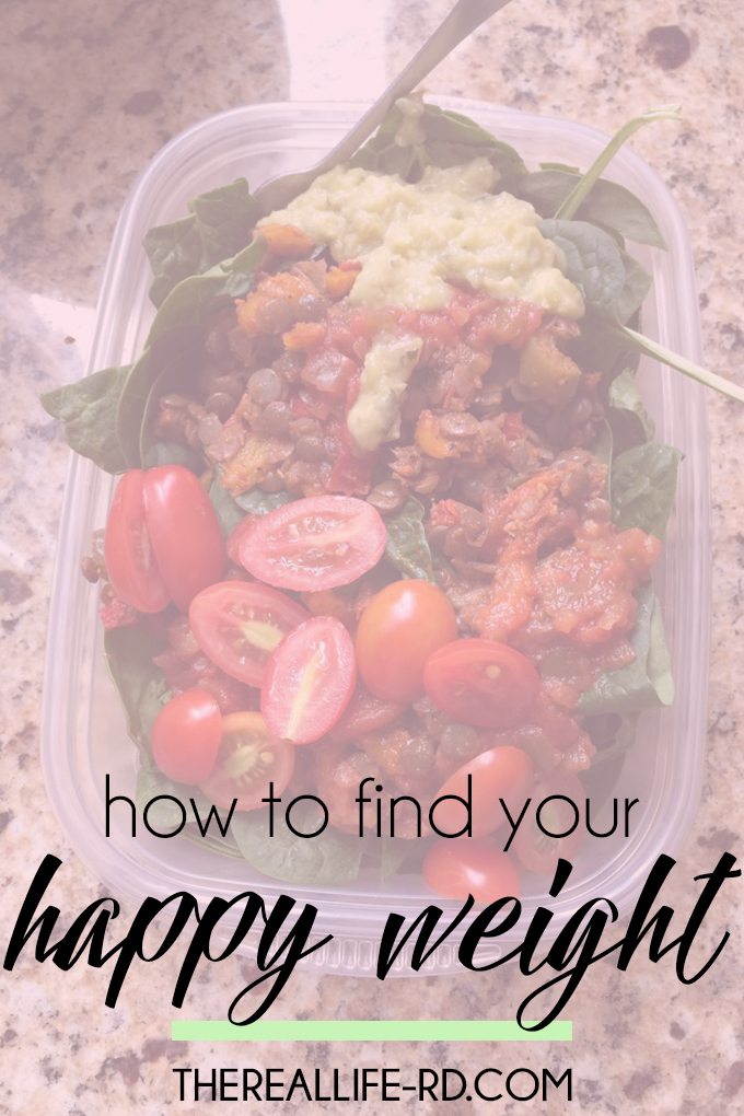 Struggling to find a place where you feel good mentally & physically? Read all about finding your happy weight. | The Real Life RD