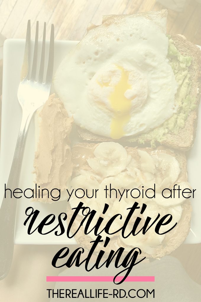 Whether you had an eating disorder or struggle with patterns of restrictive eating, your thyroid may not be working quite right. | The Real Life RD