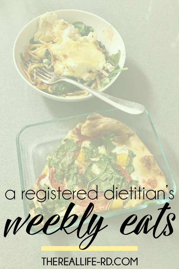 Pizza, veggies, toast, and everything in between. Oh, and ice cream, of course. An RD/RN's weekly eats! | The Real Life RD