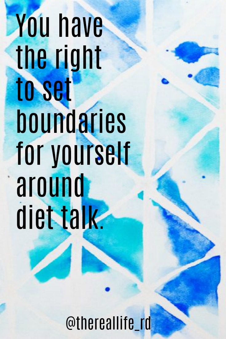 diet talk boundaries